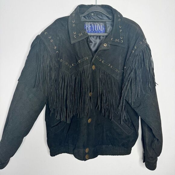 Vintage Beyond western leather jacket size medium - Picture 1 of 7